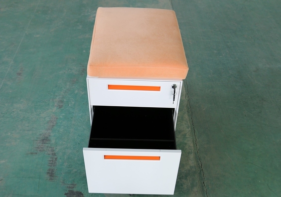 2 Drawer Non Kd Mobile Pedestal Cabinet Steel Lockable For Office File