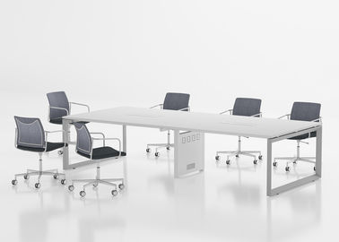 Steel Frame Office Conference Table , MFC Top Meeting Room Table