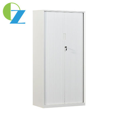 Tambour Door Steel Office Cupboard 4 Shelf Cabinet Space Savers With Sliding