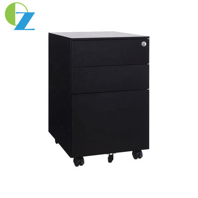 Vertical Metal Office 0.7mm 3 Drawer File Cabinet Under Desk Mobile Pedestal